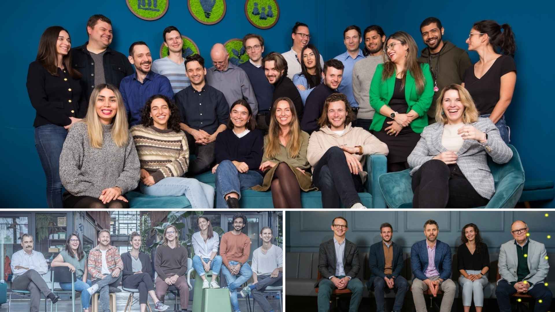 Team photo of the watertech startups as collage