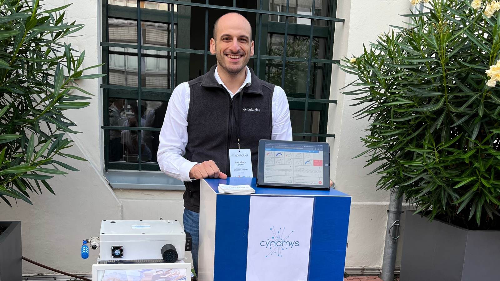 The founder of Cyomys at the RootCamp Demo Day in Hanover