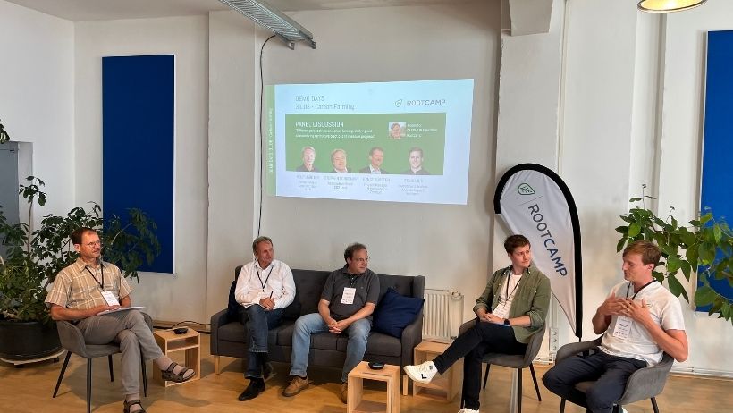 Photo of RootCamp Demo Day Panel Discussion about standardization in agtech