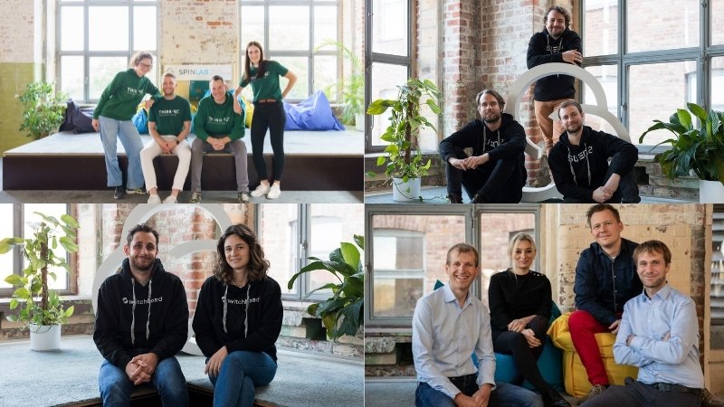 Group photos of the energy startups team in SpinLab - The HHL Accelerator