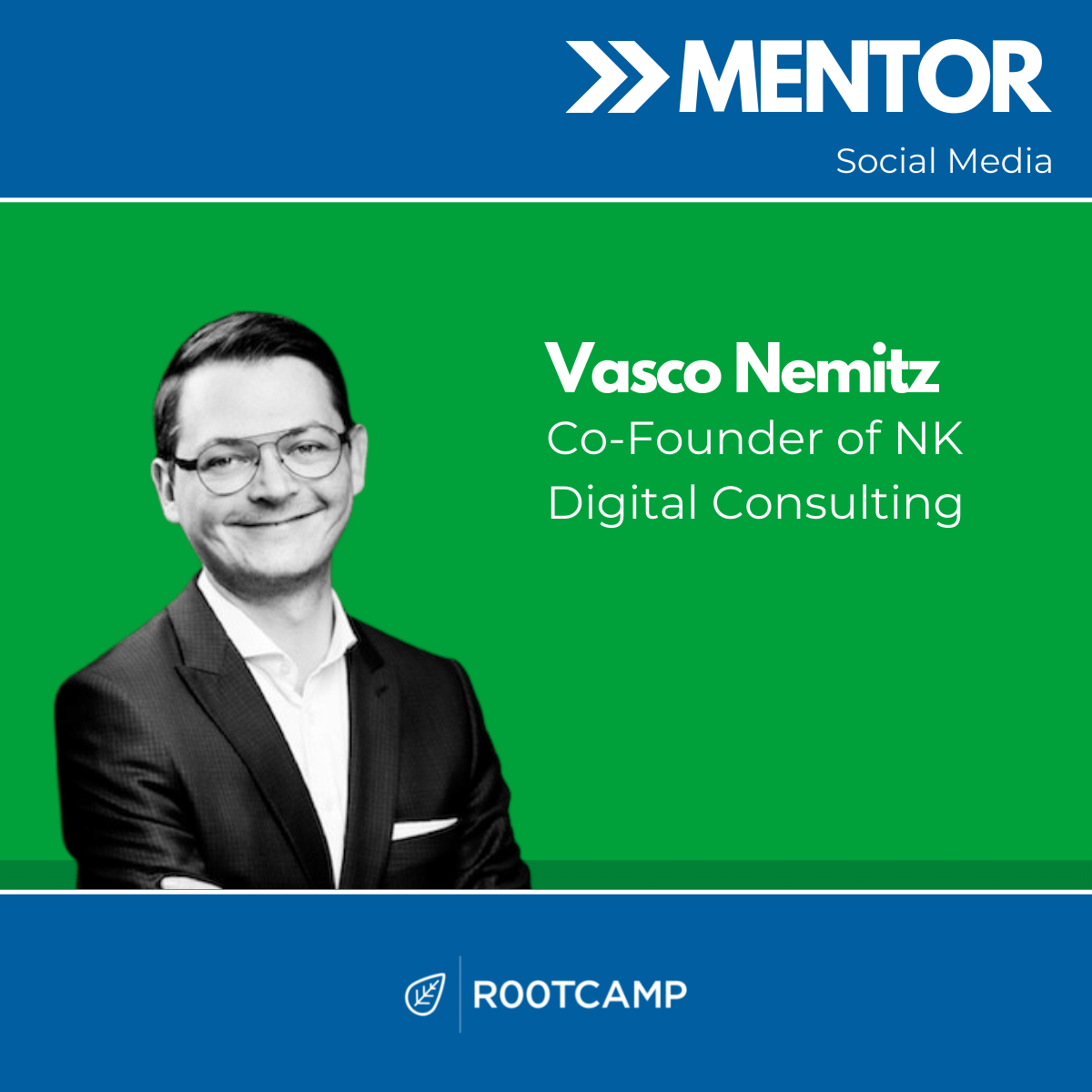 RootCamp's social media mentor Vasco Nemitz