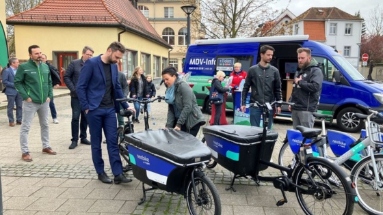 Opening of the bicycle rental system in Schkeuditz. Photo: Daniela Böhm