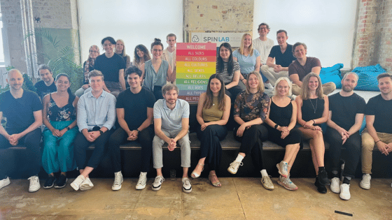 Photo of the SpinLab team with the startups of the summer school batch #3