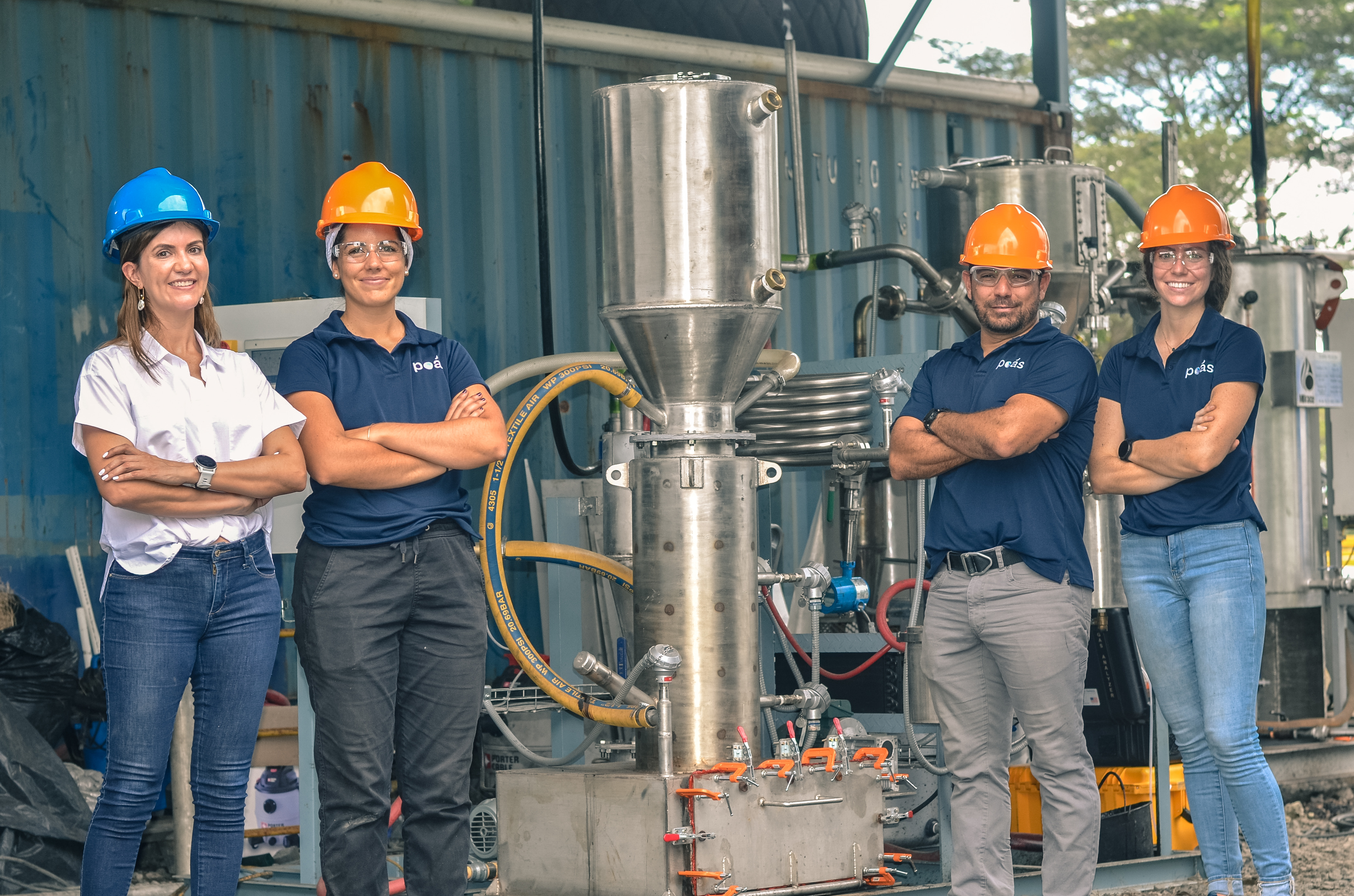 a photo of the startup poas on production site