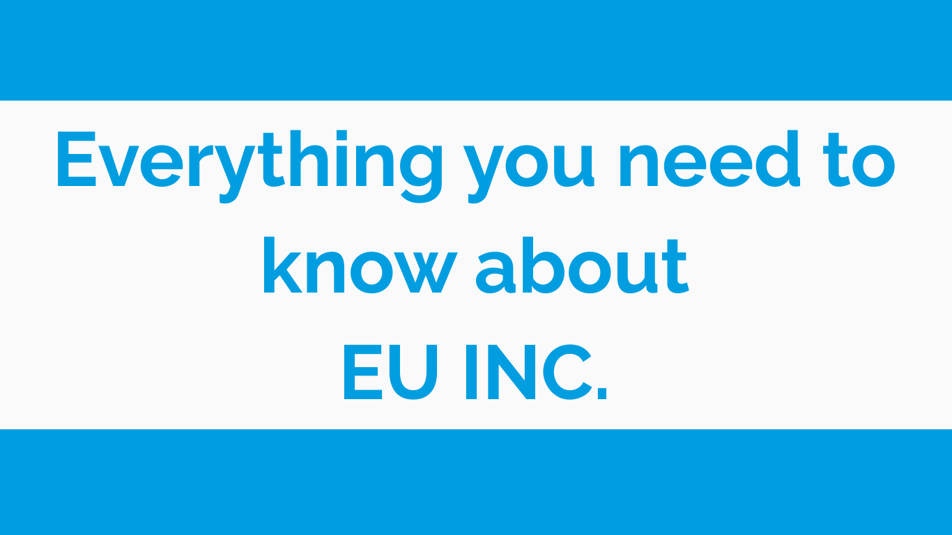 graphic with the blog title in blue: Everything you need to know about EU Inc