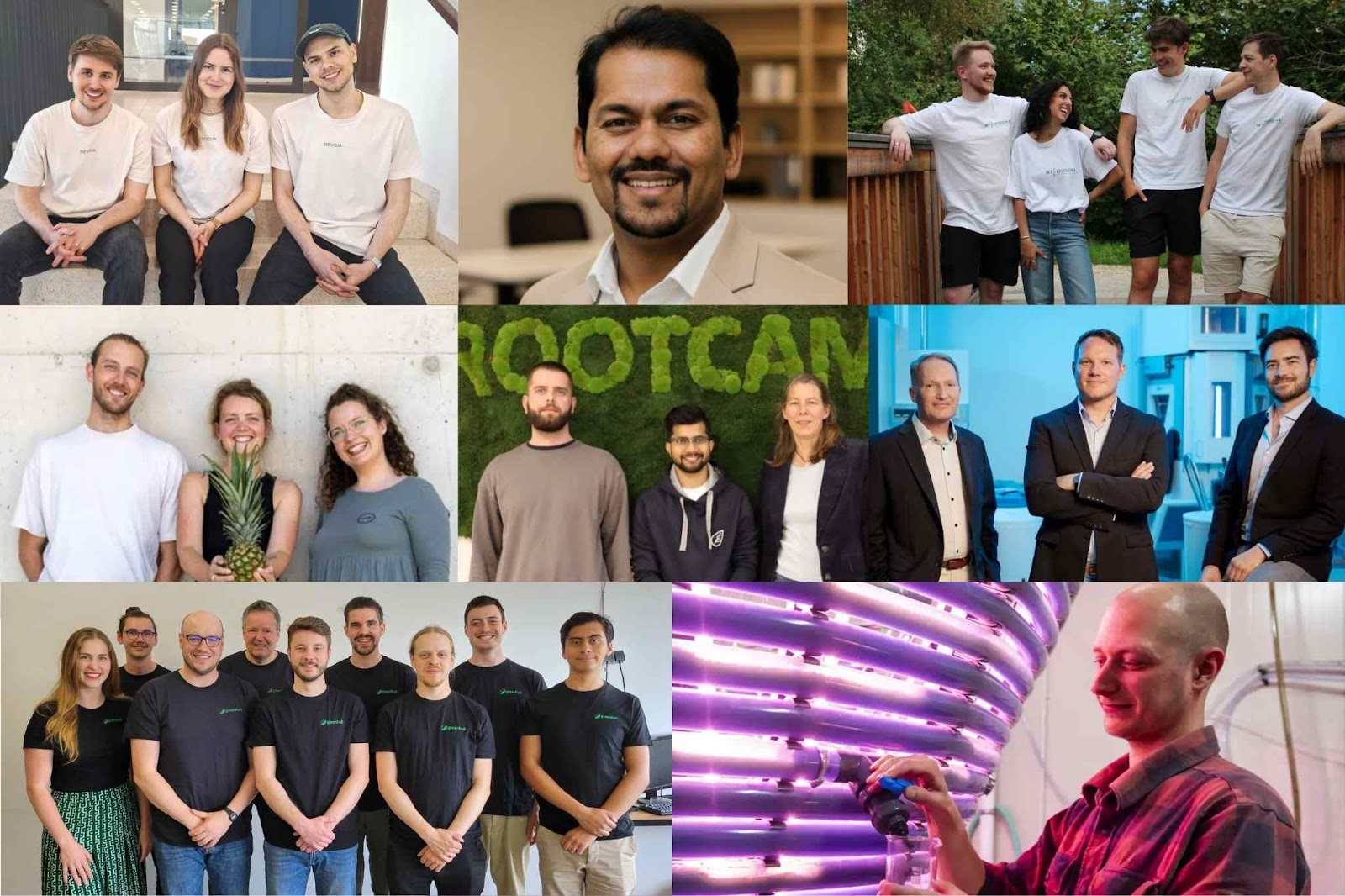 a photo of the 8 agtech startups teams